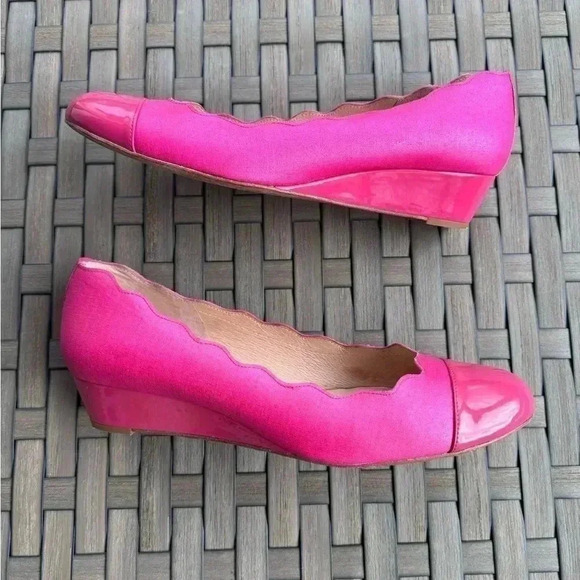 FS/NY‎ Women’s Pink Jigsaw Wedge Pumps Size 9 - Picture 4 of 11